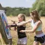 Teens girls at Siblu archery club 